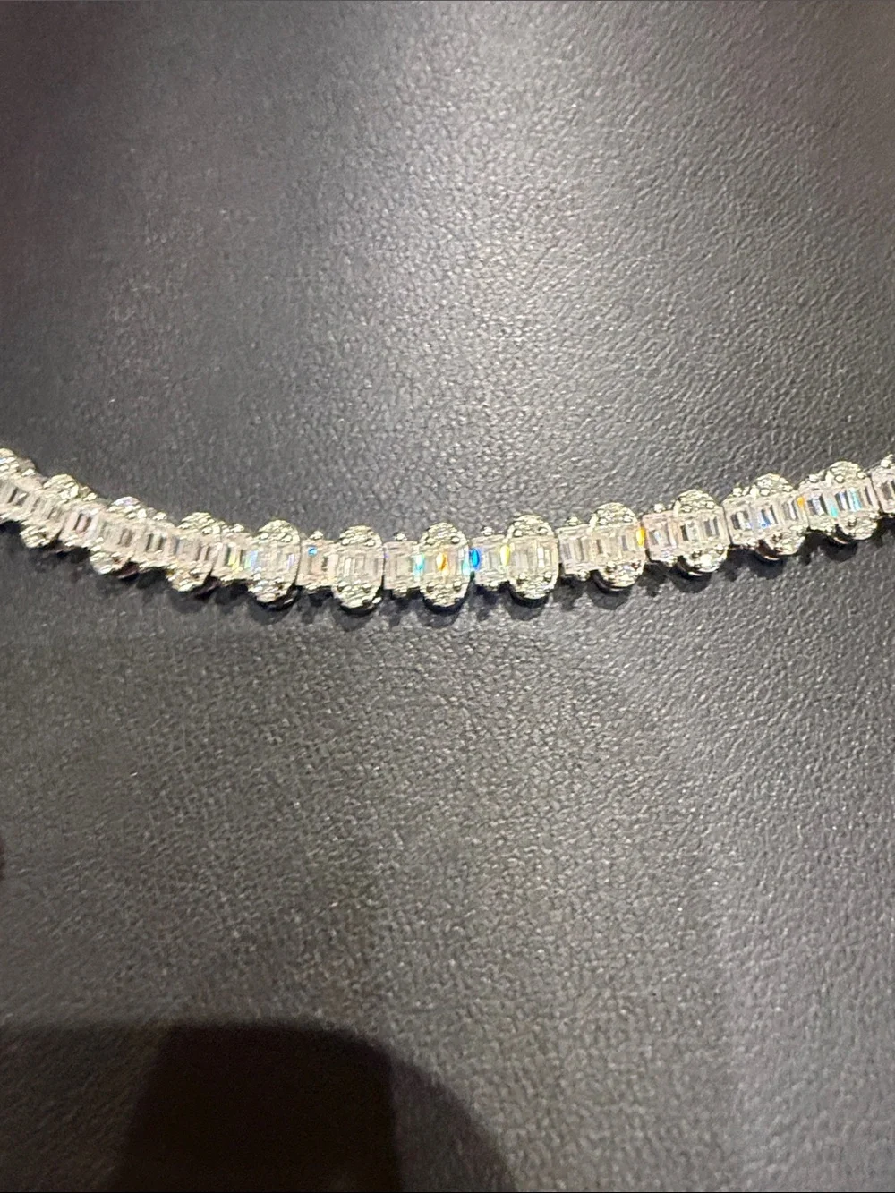 Sterling Silver Moissanite Tennis Bracelet 6ctw